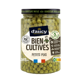 Petits pois D'AUCY - Bocal de 250g net égoutté