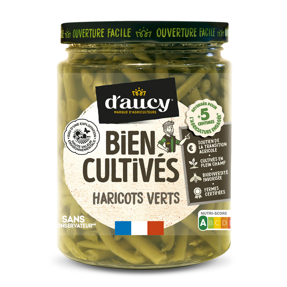 Haricots verts Cultivé en France D'AUCY - 290g
