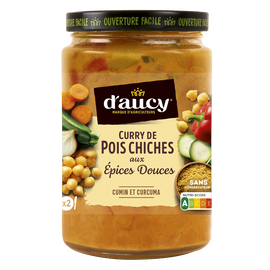 Curry de pois chiches aux épices douces D'AUCY 380g