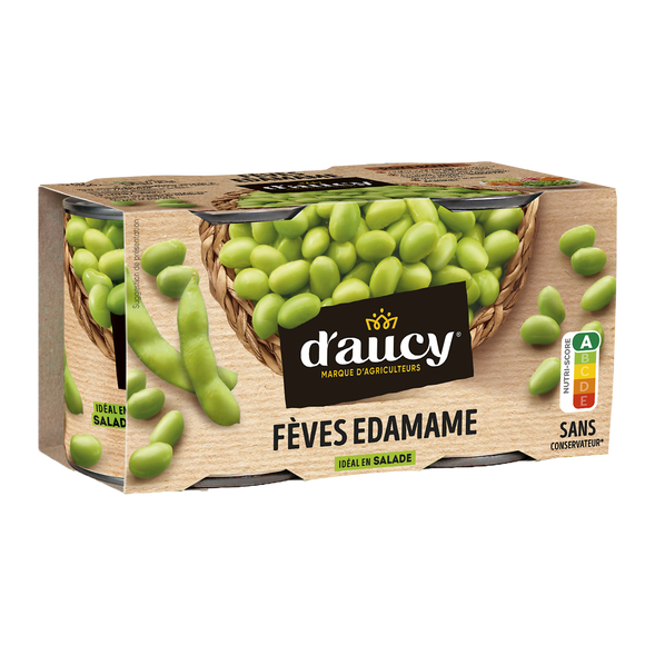 Fêves edamame D'AUCY - Boîte - 2x130g
