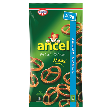 Biscuits apéritif bretzels d'Alsace maxi DR OETKER, sachet de 200g