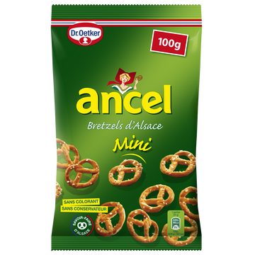 Biscuits apéritifs mini bretzels DR OETKER, sachet de 100g