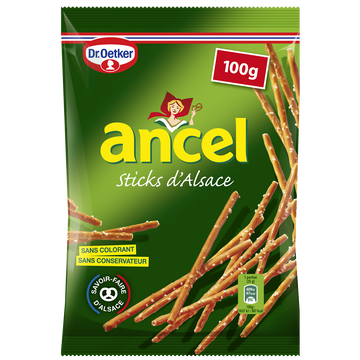 Biscuits apéritifs sticks d'Alsace DR OETKER, étui de 100g
