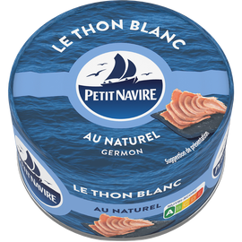 Thon blanc au naturel PETIT NAVIRE, 93g