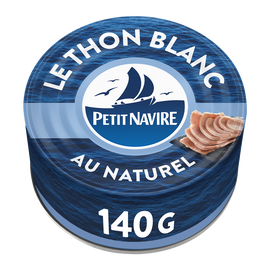 Thon Blanc au Naturel PETIT NAVIRE - 140g poids net égoutté