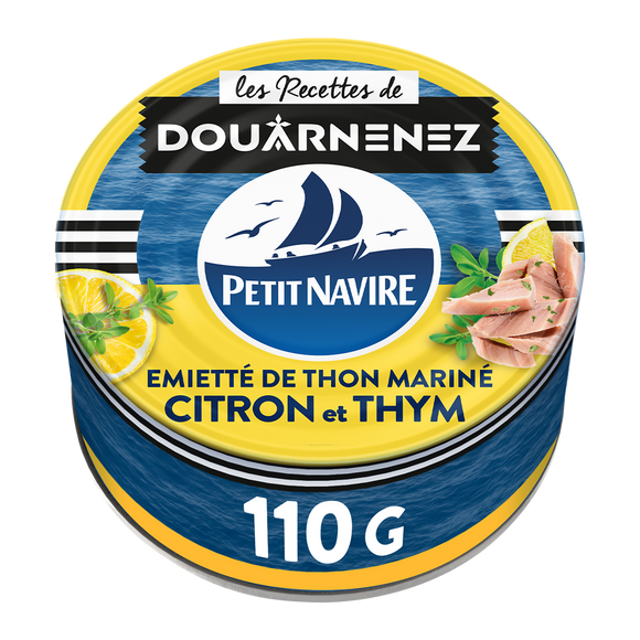 Émietté de Thon Le Mariné Citron & Thym PETIT NAVIRE - 110g