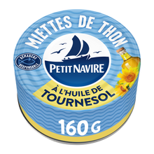 Miettes de Thon huile de tournesol PETIT NAVIRE - 160g