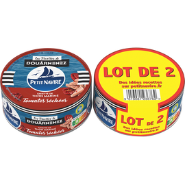 Thon mariné tomates séchées PETIT NAVIRE, 2x110g