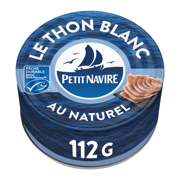 Thon Blanc MSC au Naturel PETIT NAVIRE - 112g poids net égoutté