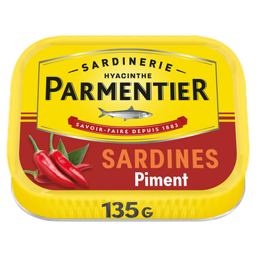 Sardines huile d'olive et Piment PARMENTIER - 135g