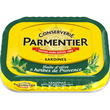Sardines huile d'olive et herbes de Provence PARMENTIER - 135g