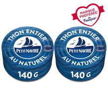 Thon au Naturel Démarche Responsable PETIT NAVIRE - 2x 140g poid netégoutté