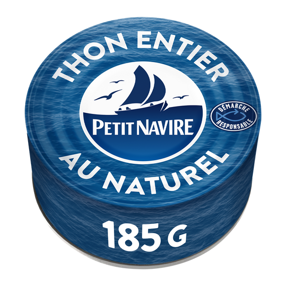 Thon au Naturel Démarche Responsable PETIT NAVIRE - 185g poids net égoutté