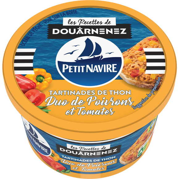 Tartinades de Thon Duo de Poivrons & Tomates PETIT NAVIRE - 125g