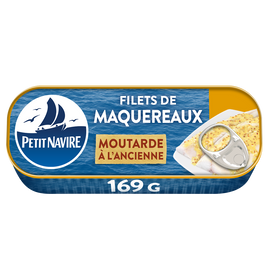 Filets de Maquereaux Moutarde à l'ancienne sans arôme ajouté PETIT NAVIRE - 169g