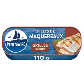 Filets de Maquereaux Grillés Nature sans arôme ajouté PETIT NAVIRE - 110g