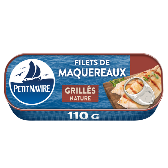Filets de Maquereaux Grillés Nature sans arôme ajouté PETIT NAVIRE - 110g