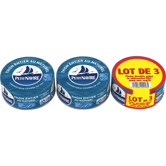 Thon naturel MSC PETIT NAVIRE - 3x112g 336g
