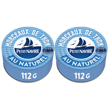 Morceaux de Thon au Naturel Démarche Responsable PETIT NAVIRE - 2x 112g