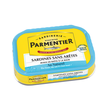 Sardines sans arêtes au naturel PARMENTIER 1/6 135g