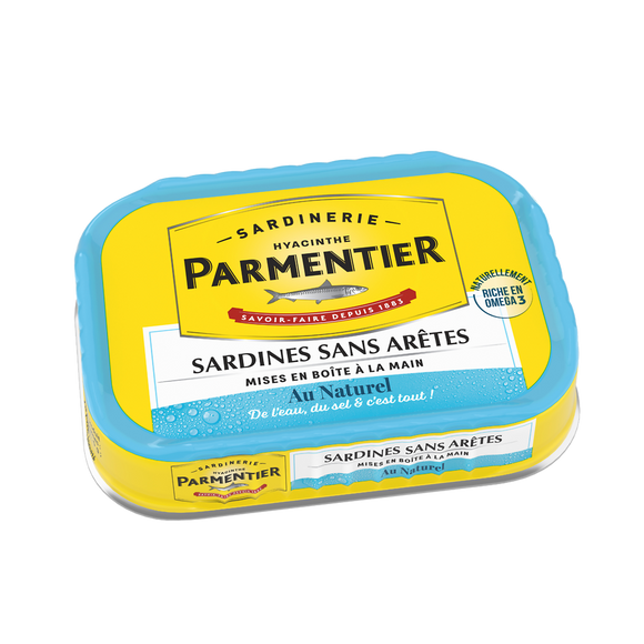 Sardines sans arêtes au naturel PARMENTIER 1/6 135g