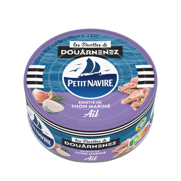 Émietté Thon Le Mariné Ail démarche responsable PETIT NAVIRE 1/5 110g