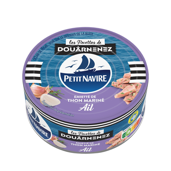 Émietté Thon Le Mariné Ail démarche responsable PETIT NAVIRE 1/5 110g