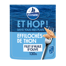Éffilochés de thon Filet d'Huile d'Olive Mscet hop dans mes plats PETIT NAVIRE 130g