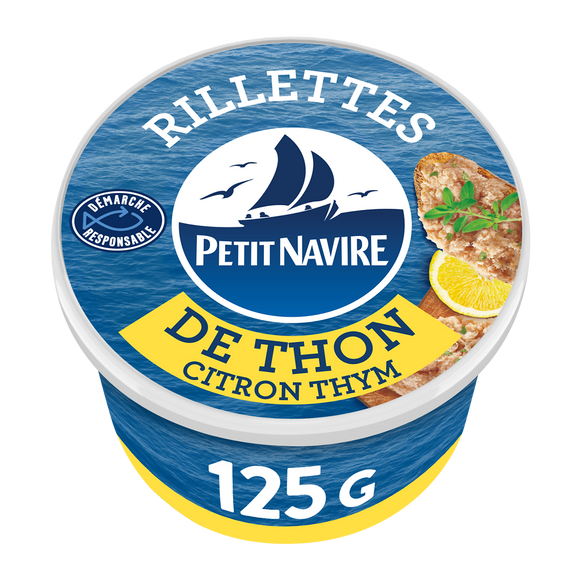Rillettes de Thon citron thym Démarche Responsable PETIT NAVIRE 125g