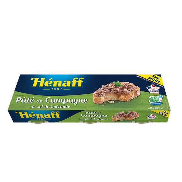 Pâté de campagne HENAFF, 3x78g