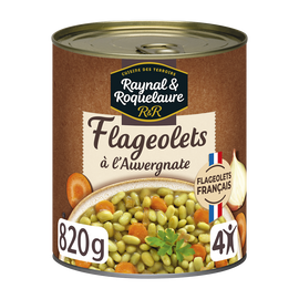 Flageolets cuisinés à l'Auvergnate RAYNAL ET ROQUELAURE - Boîte 820g