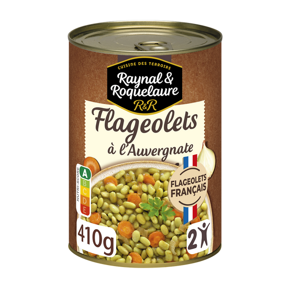Flageolets cuisinés à l'Auvergnate RAYNAL ET ROQUELAURE - Boîte 410g