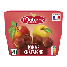 Dessert fruitier Coupelles Pomme Châtaigne MATERNE, 4x100g