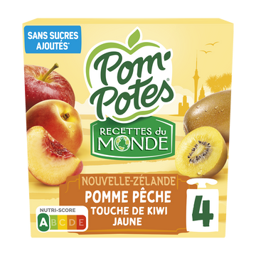 Dessert fruitier Gourdes Recettes Nouvelle Zélande POM'POTES, 4x90g