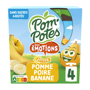 POM'POTES joyeux, gourdes 4x90g