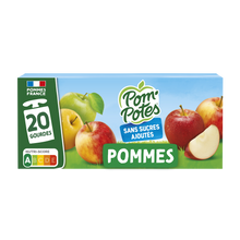 Dessert fruitier Gourdes Sans Sucres Ajoutés Pomme Nature POM'POTES, 20x90g