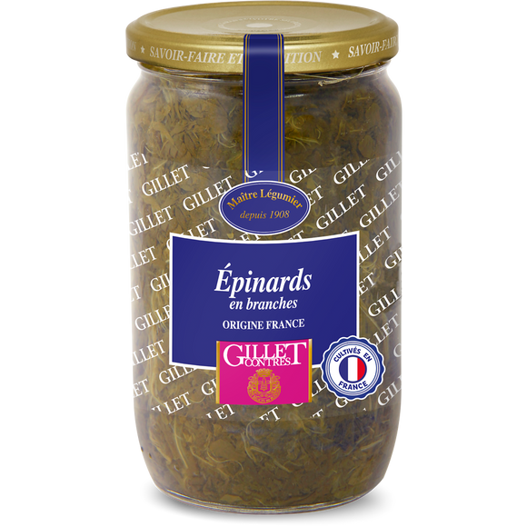 Epinards branches GILLET CONTRES - Bocal 420g