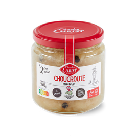 Chou façon choucroute sans matière grasse et sans alcool à garnir CHRIST, bocal 390g