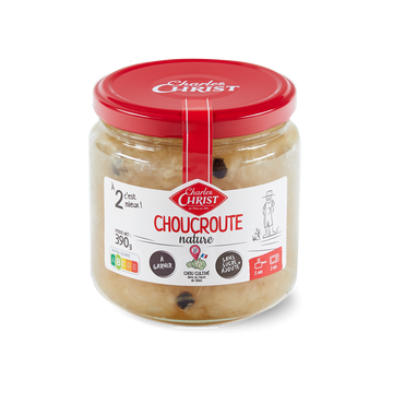 Chou façon choucroute sans matière grasse et sans alcool à garnir CHRIST, bocal 390g