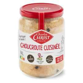 Choucroute champagne à garnir graisse de cnrd CHARLES CHRIST, pot en verre de 790g