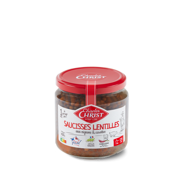 Saucisses lentilles CHARLES CHRIST 44,6cl 410g