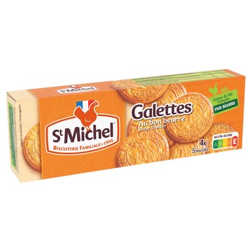 Biscuits Galettes pur beurre SAINT MICHEL - 4 sachets, 130g