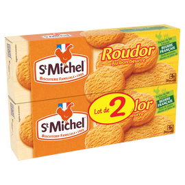 Biscuits Roudor palets croustillants et fondants ST MICHEL, lot de 2 paquets, soit 300g