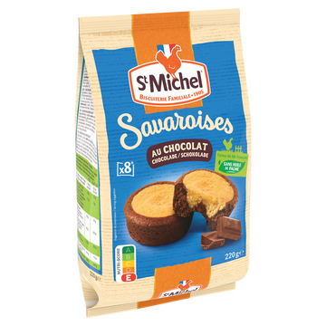 Gâteaux Savaroises au chocolat ST MICHEL - x8 sachets - Le paquet de 220g