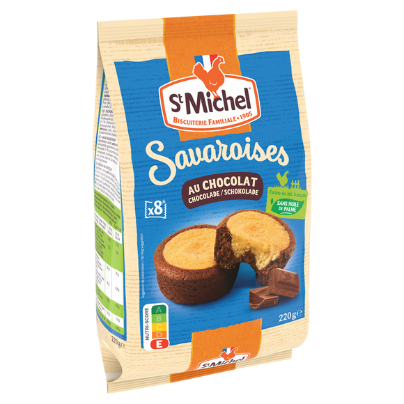 Gâteaux Savaroises au chocolat ST MICHEL - x8 sachets - Le paquet de 220g