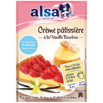 Crème patissière à froid ALSA, sachet de 125g