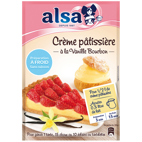Crème patissière à froid ALSA, sachet de 125g