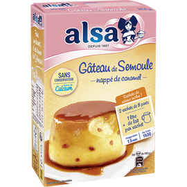 Préparation pour gâteau de semoule ALSA, 2 doses, 414g