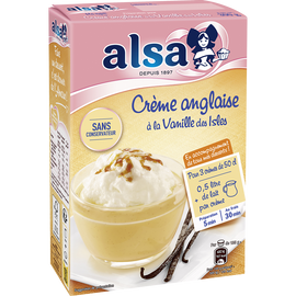 Préparation pour crème Anglaise à la vanille des Isles ALSA, 3 sachets300g