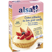 Préparation pour crème pâtissière onctueuse ALSA, 3 sachets, 390g